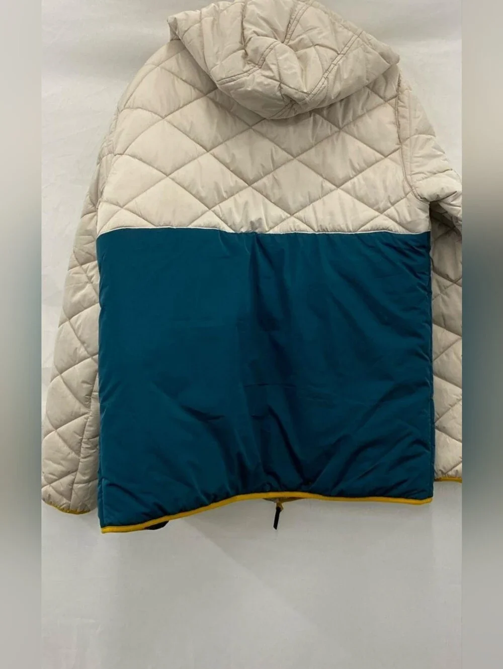 Men's Vans Size Large MTE-1 Colorblock Puffer Jacket Cream/Teal - Picture 2 of 4